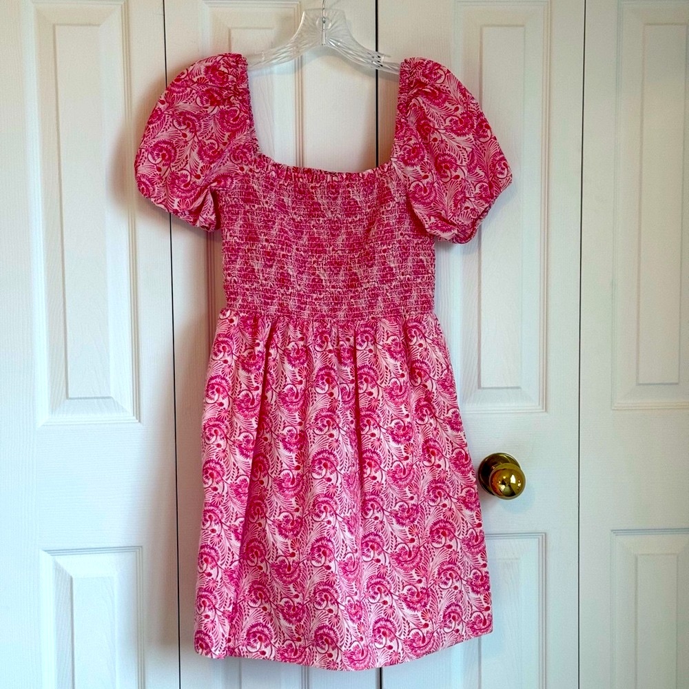 J. Crew Pink Patterned Mini Dress